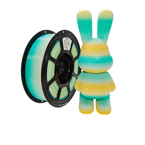 Gradient blue, white and orange