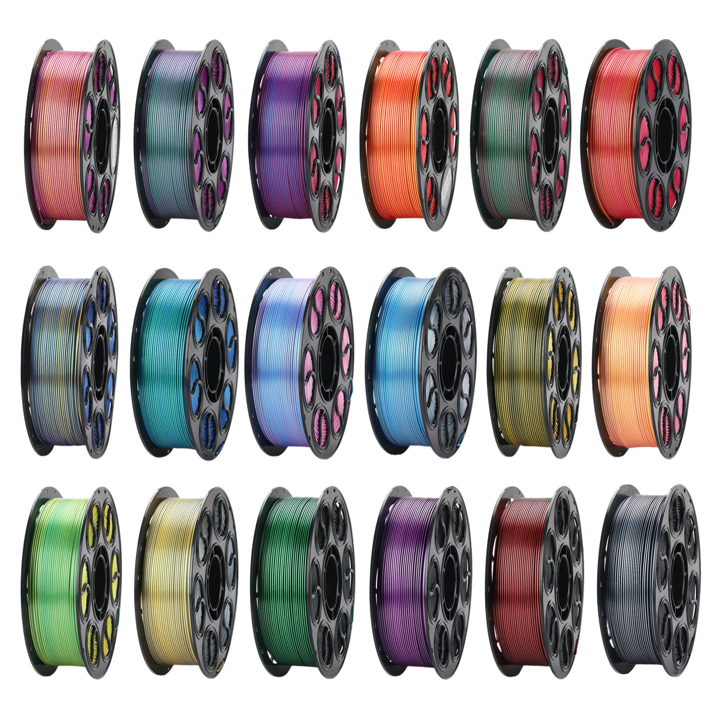 Silk Dual Color 18 Rolls Set