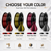 Metallic Dual-Color Silk PLA Filament