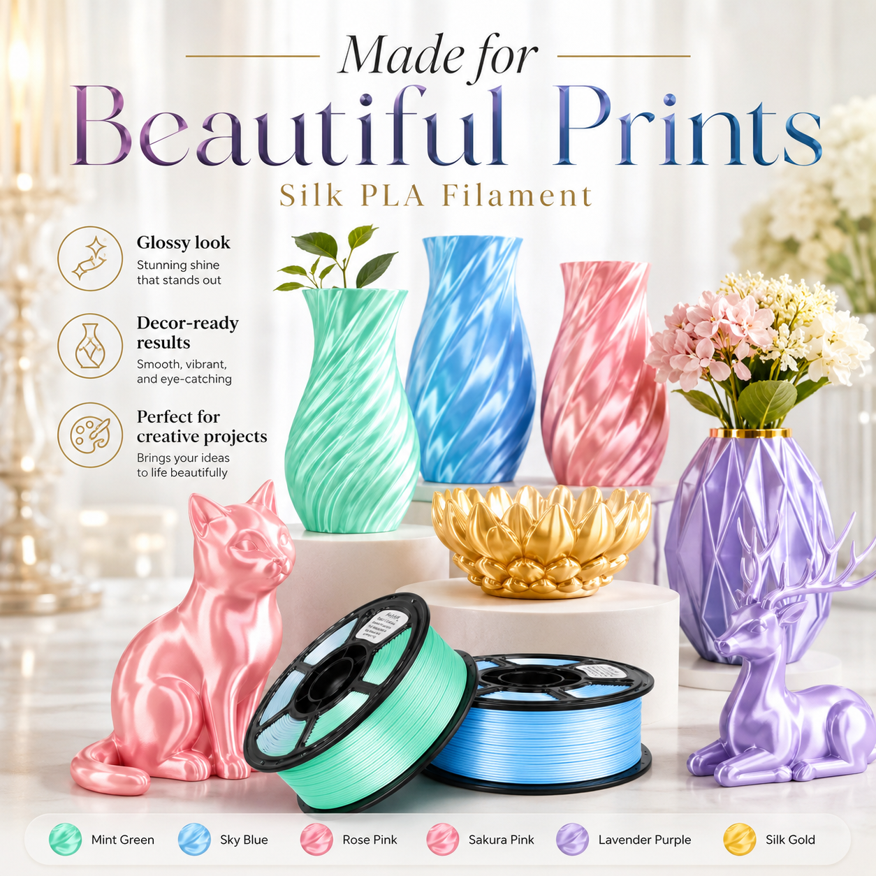 Glossy Macaron Silk PLA