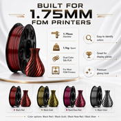 Metallic Dual-Color Silk PLA Filament