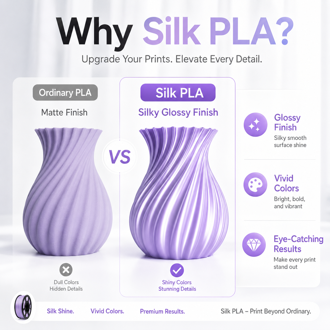 Glossy Macaron Silk PLA