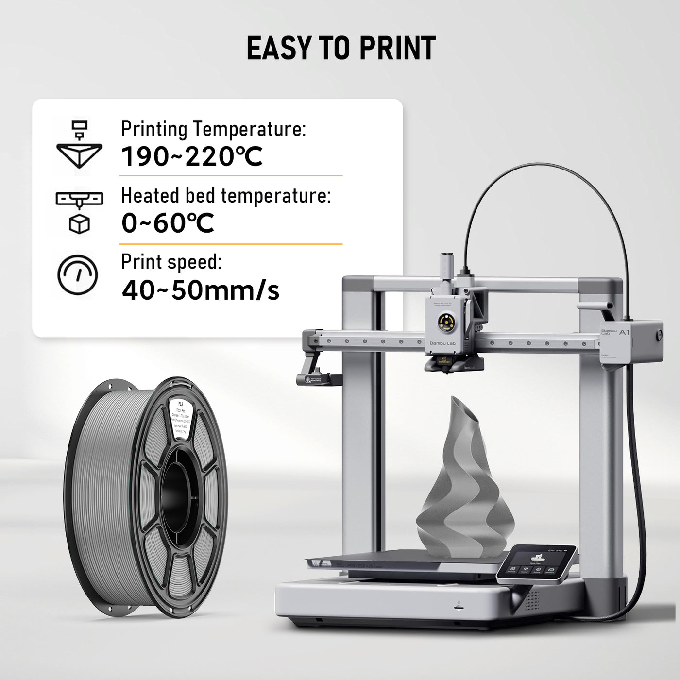 PLA Silk Silver 1 KG