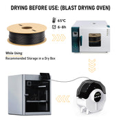 PETG-CF Semi-worked thermoplastic filaments used for 3D printing