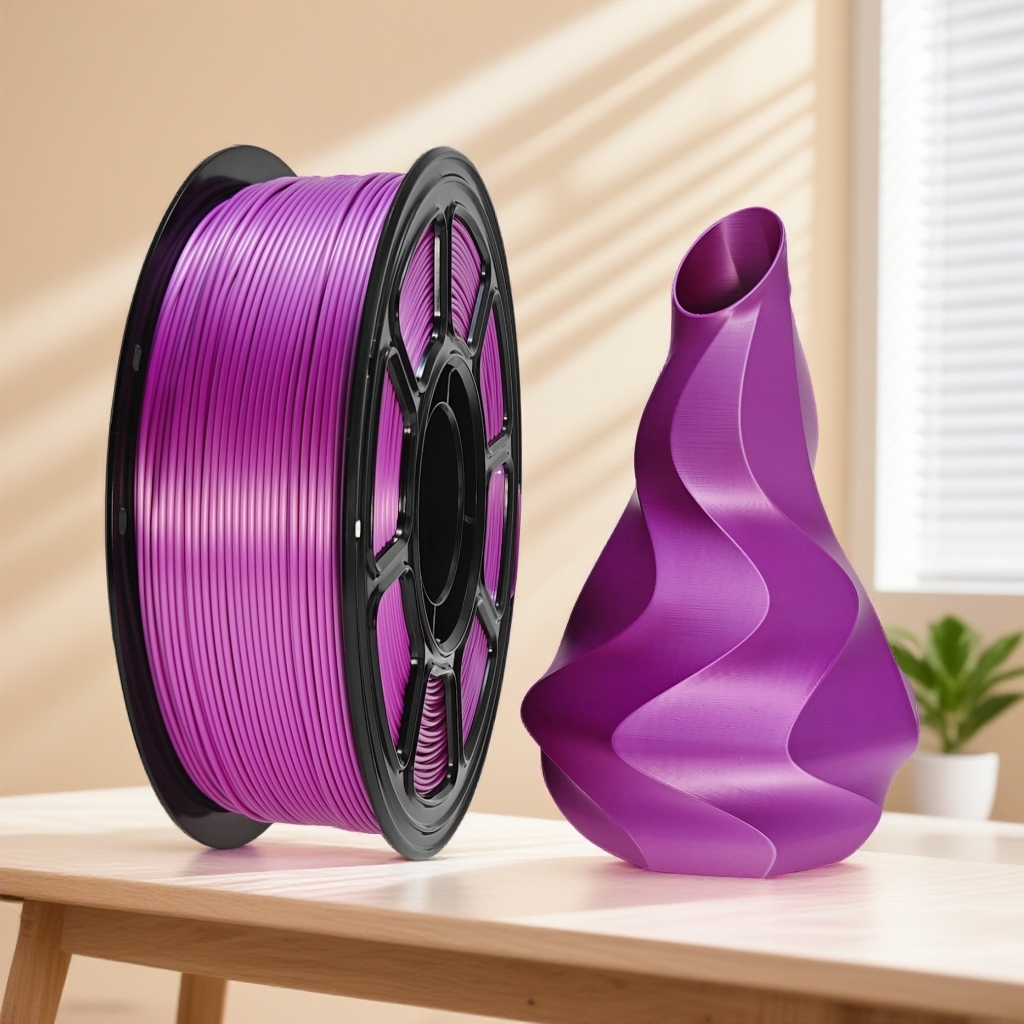 PLA Silk - Single Color Series D- Semi-worked PLA filaments for use in 3D printing