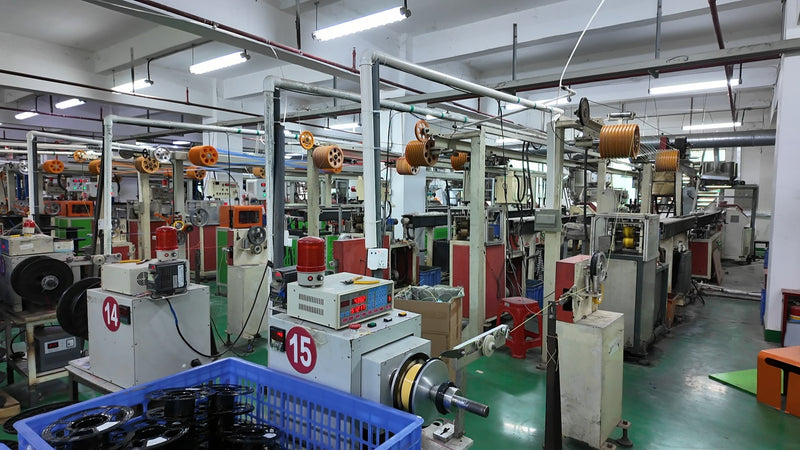 Large-scale extrusion machines used for continuous 3D printing filament production at Filazoo