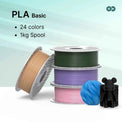 PLA Basic Filament 1.75mm - 24 Vibrant Colors, Perfect for Beginners
