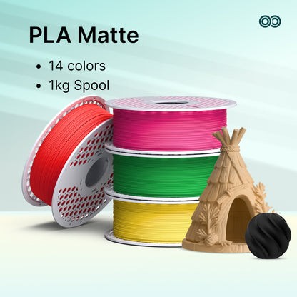 Filazoo PLA Matte Filament – Low-Gloss, Layer-Line Hiding, 1.75mm, 1kg