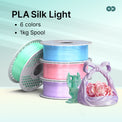 PLA Silk Pastel Filament – Luminous Silk Sheen, 1.75mm, 1kg
