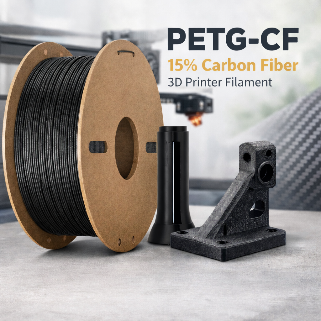 PETG-CF Semi-worked thermoplastic filaments used for 3D printing