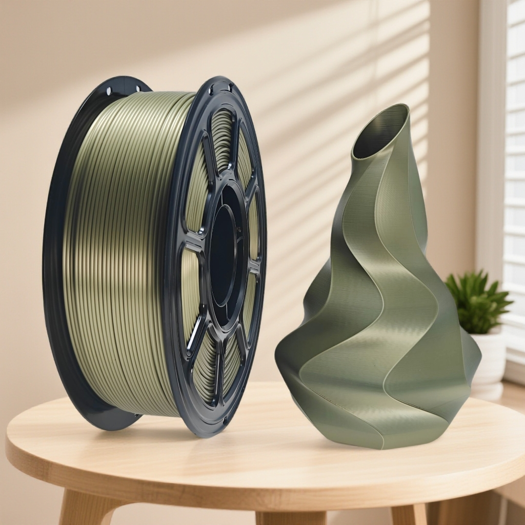 PLA Silk - Single Color Series D- Semi-worked PLA filaments for use in 3D printing