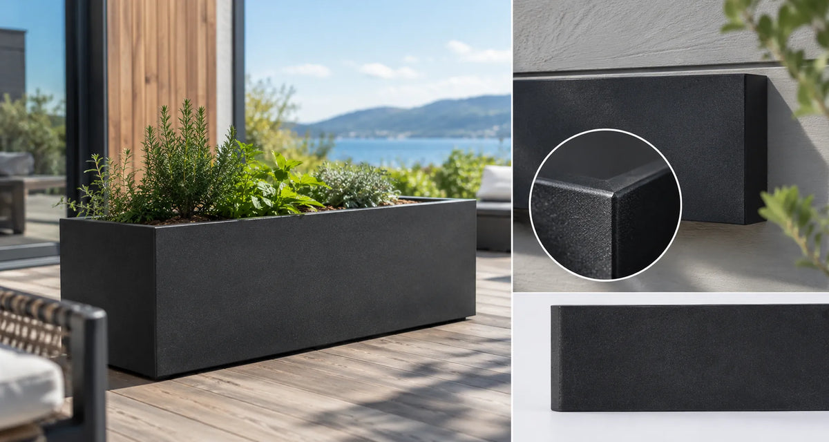 Filazoo ASA-CF weatherproof outdoor garden planter box with herbs