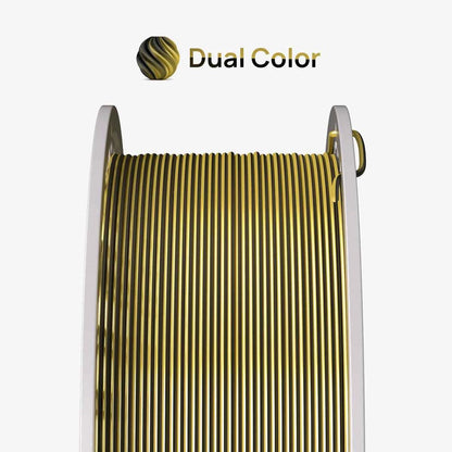 PLA Silk Dual-Color Filament – Two-Tone Color Shift, 1.75mm, 1kg