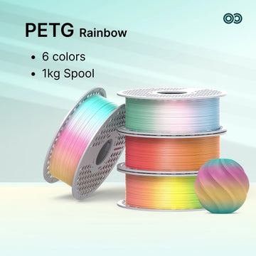 PETG Rainbow Filament – Gradient Color Transition, 1.75mm, 1kg