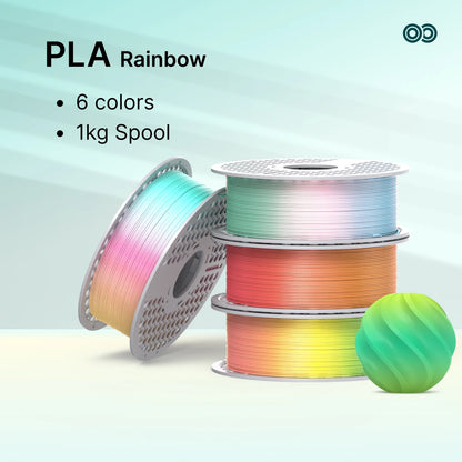 PETG Rainbow Filament – Gradient Color Transition, 1.75mm, 1kg