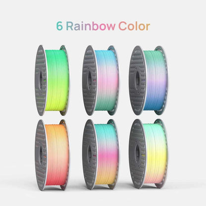 PETG Rainbow Filament – Gradient Color Transition, 1.75mm, 1kg