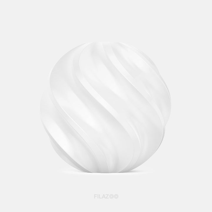 Filazoo TPU-90A Glossy filament spool in white, 1.75mm 1kg
