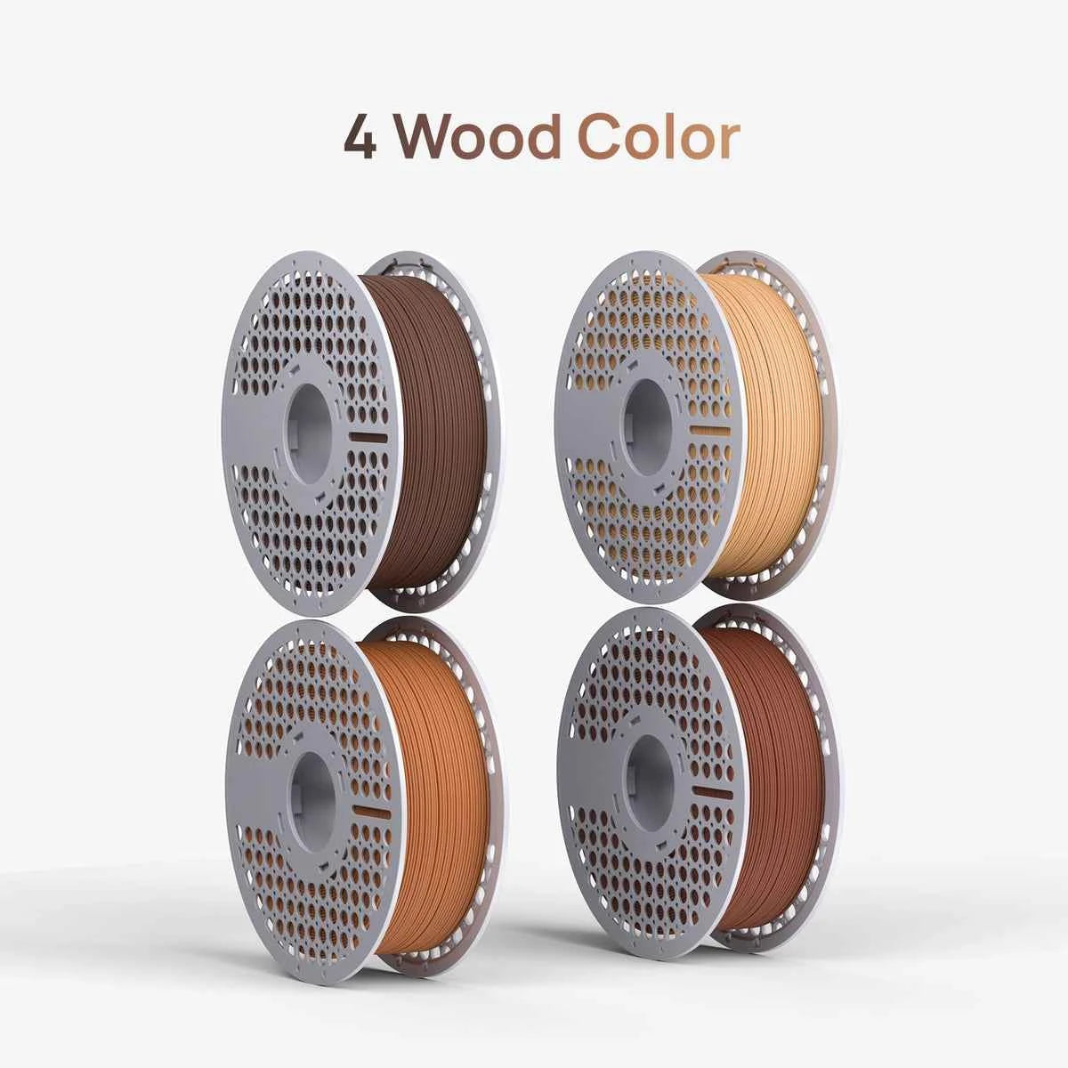 Wood PLA Filament – 10% Wood Powder, Natural Finish, 1.75mm, 1kg